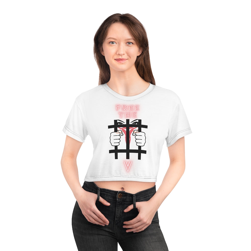 Regis Marcellus Women's Rights AOP Crop Tee