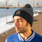 Dancing Green Pom Pom Beanie