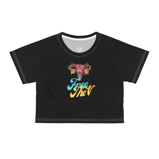 Regis Marcellus Women's Rights AOP Crop Tee