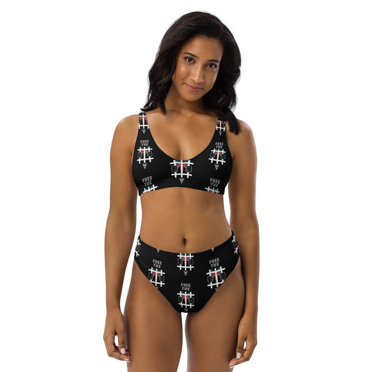 Regis Marcellus "Free THE V" Recycled high-waisted bikini