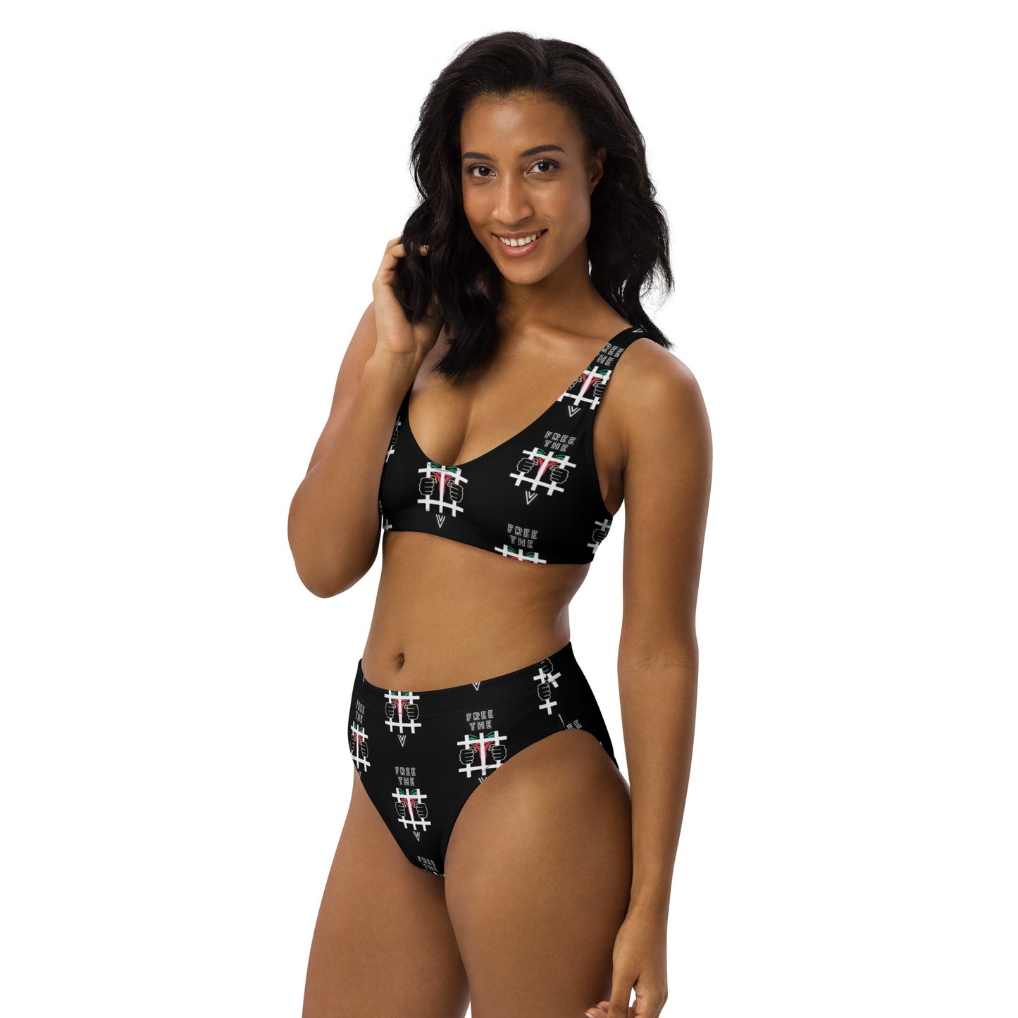 Regis Marcellus "Free THE V" Recycled high-waisted bikini