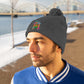 Dancing Green Pom Pom Beanie