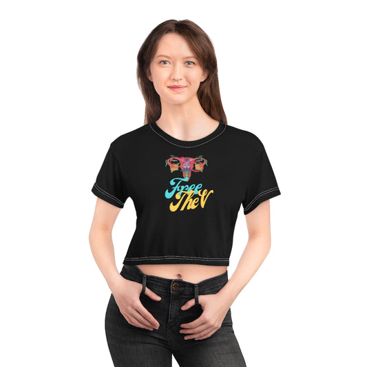 Regis Marcellus Women's Rights AOP Crop Tee