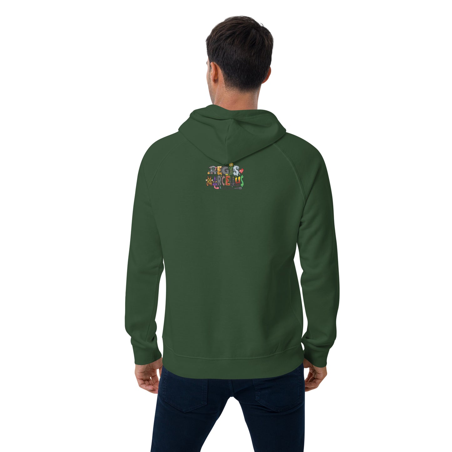 Red Beard Unisex eco raglan hoodie