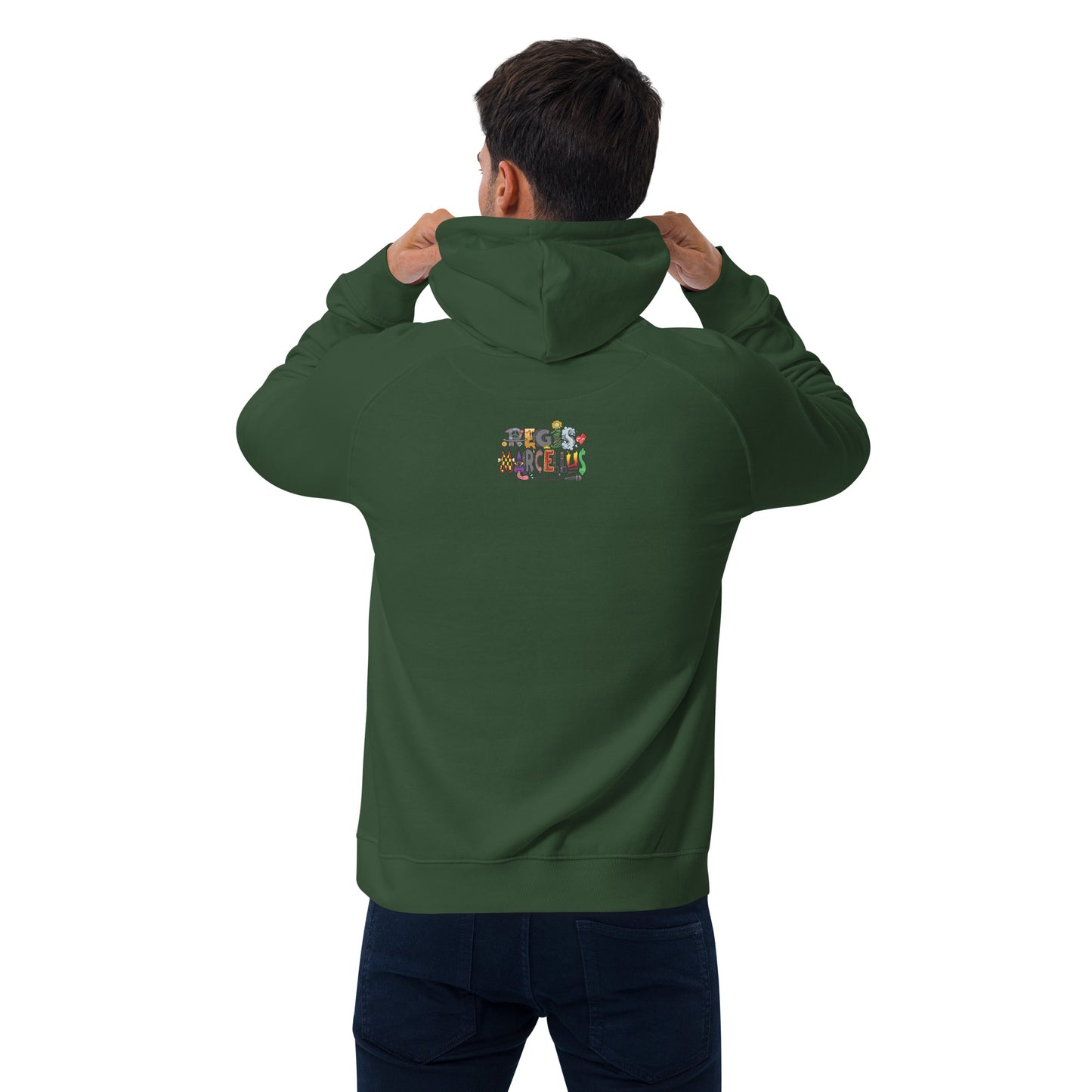 Red Beard Unisex eco raglan hoodie