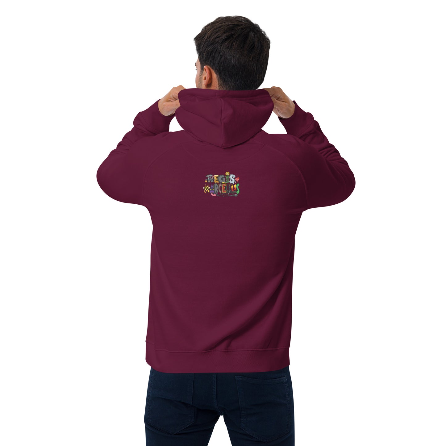 Red Beard Unisex eco raglan hoodie