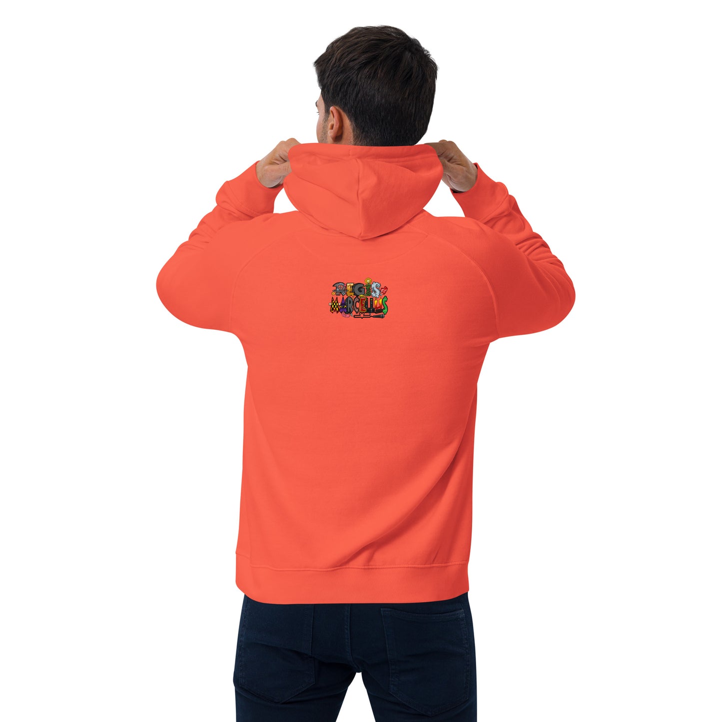 Red Beard Unisex eco raglan hoodie