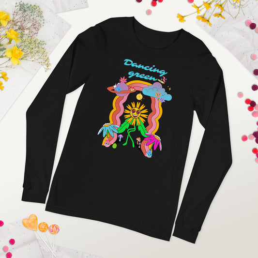 Dancing Green Unisex Long Sleeve Tee