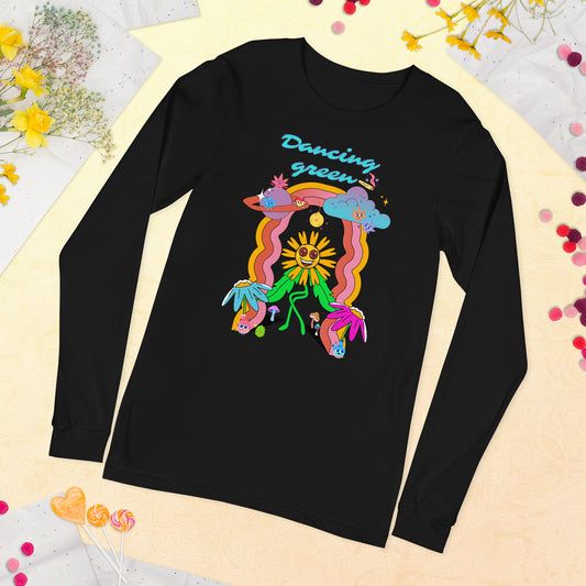 Dancing Green Unisex Long Sleeve Tee