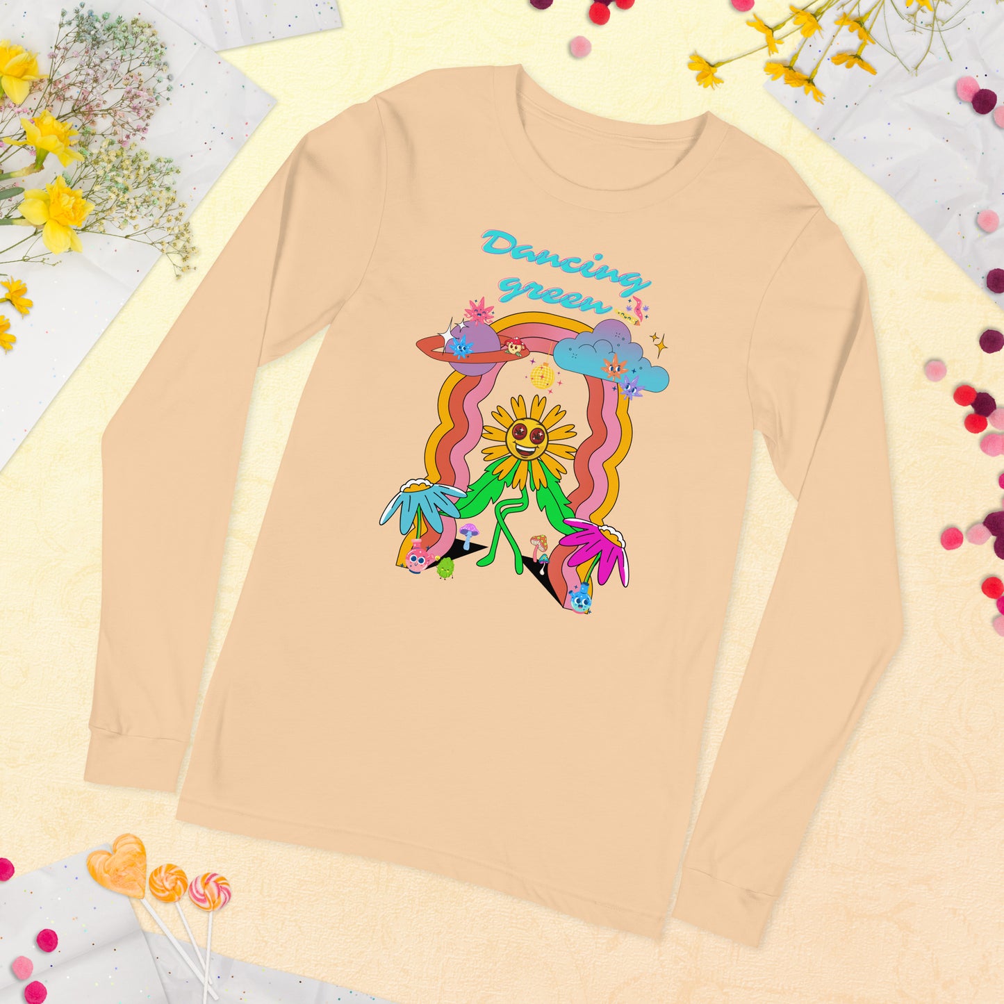 Dancing Green Unisex Long Sleeve Tee